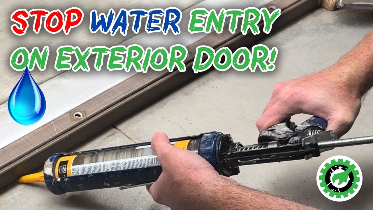 water coming under door threshold